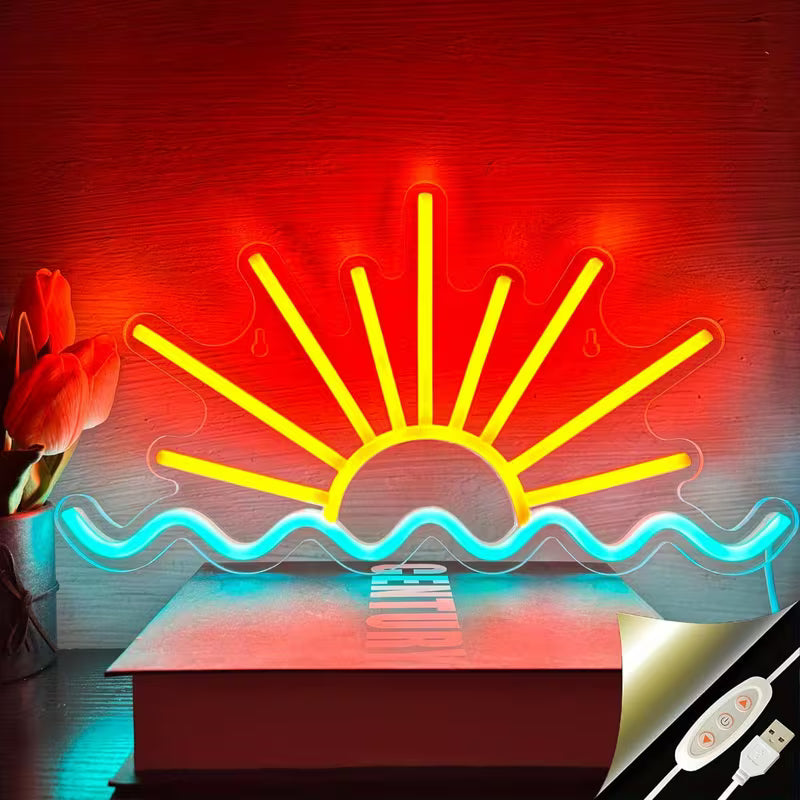 Sunshine + Waves Neon Sign