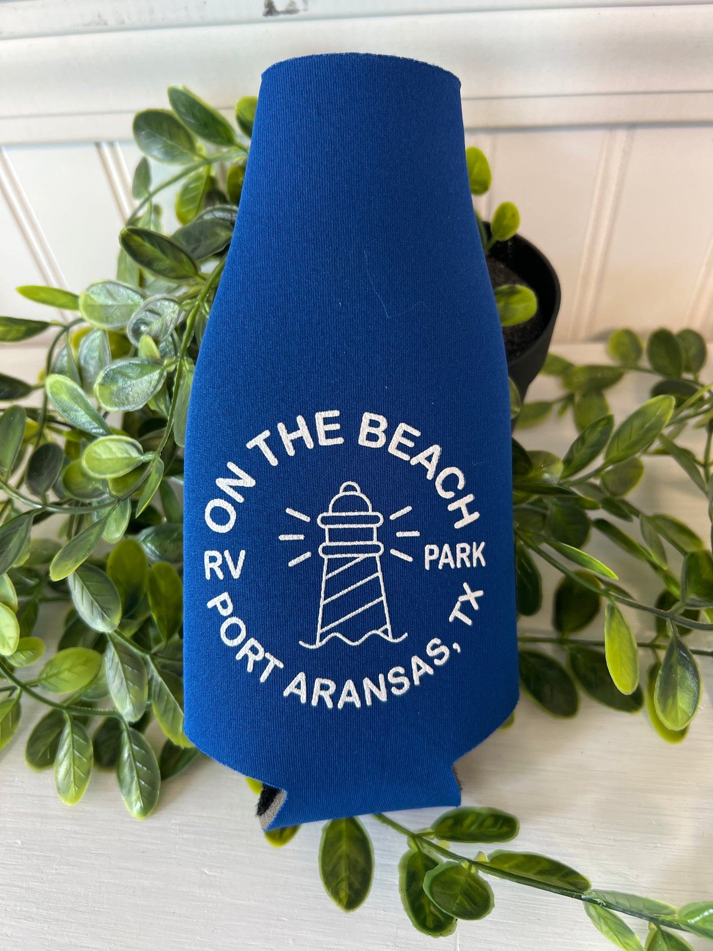 On the Beach Logo Coozie