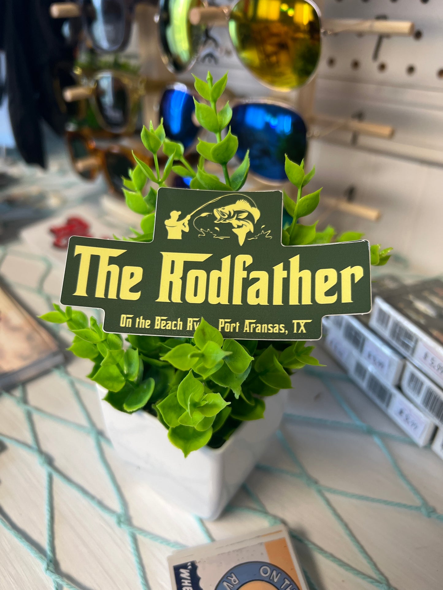 The Rodfather - On the Beach RV - Port Aransas, TX Sticker