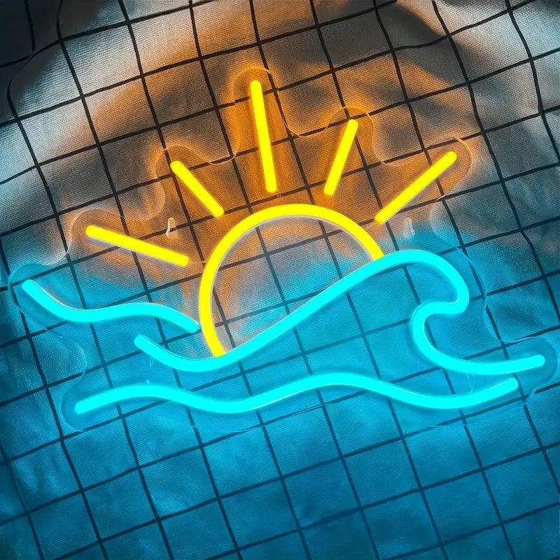 Sunshine + Waves Neon Sign