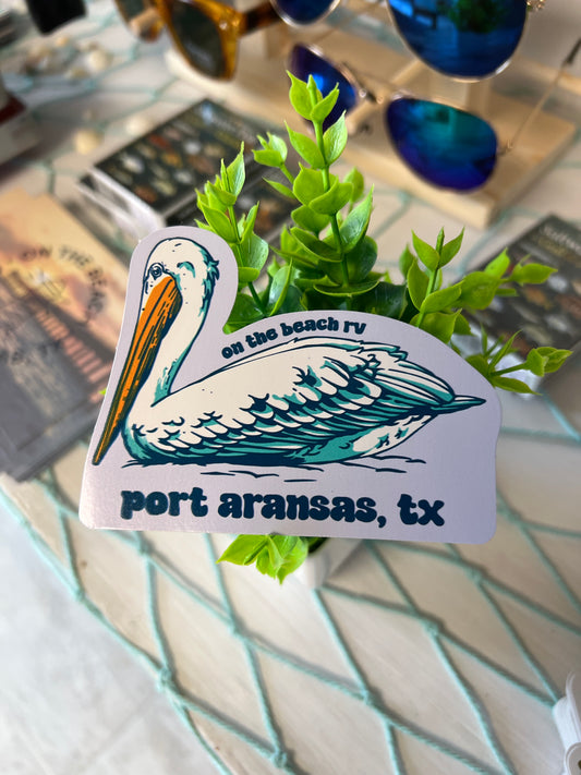 Pelican - On the Beach RV - Port Aransas, TX Sticker