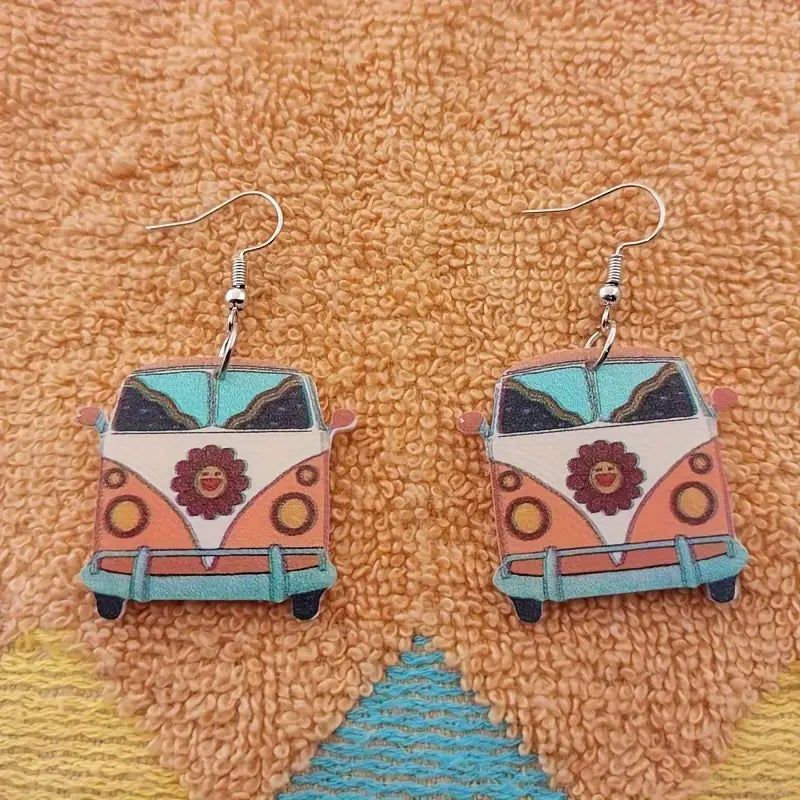 Volkswagen Acrylic Camper Earrings