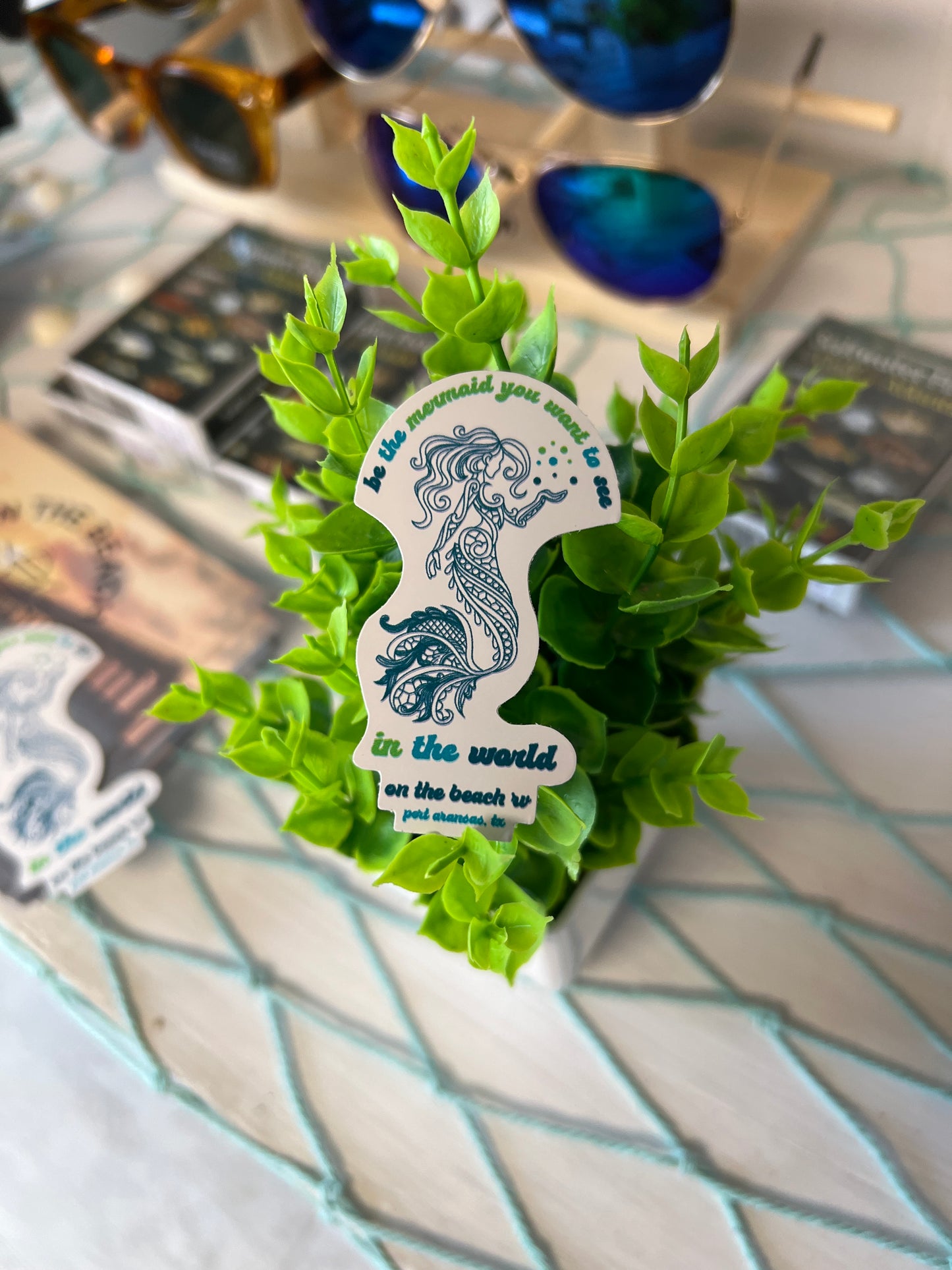 Be the Mermaid You Want to See in the World - On the Beach RV - Port Aransas, TX Sticker