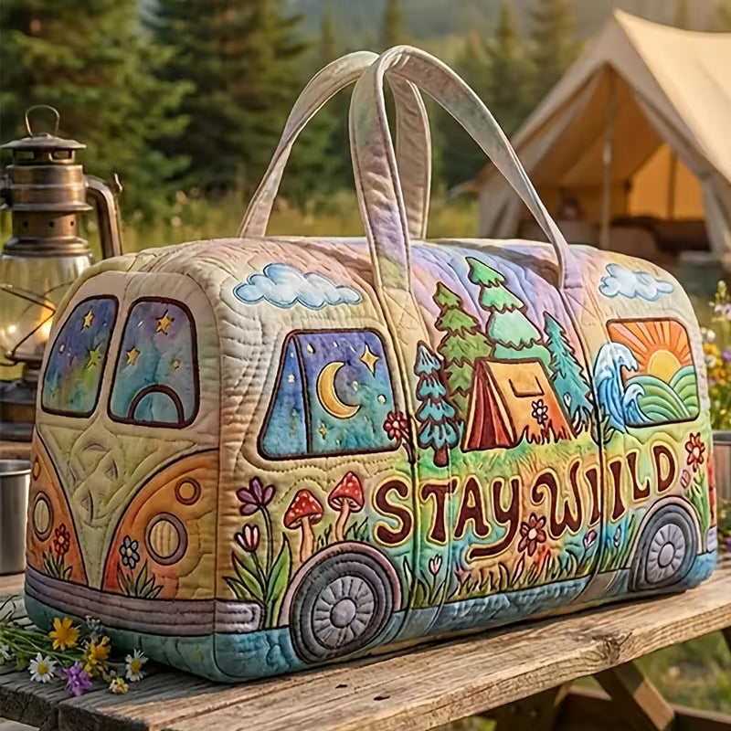 Stay Wild Quilted Travel Bag