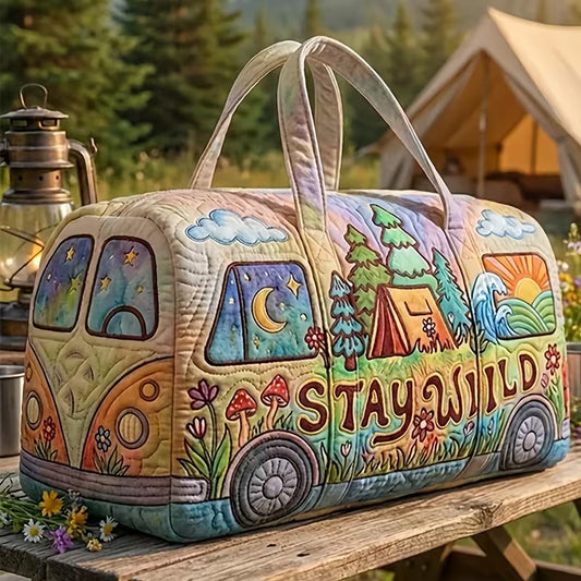 Stay Wild Quilted Travel Bag