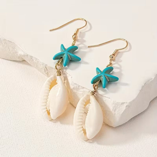 Seashell + Starfish Earrings