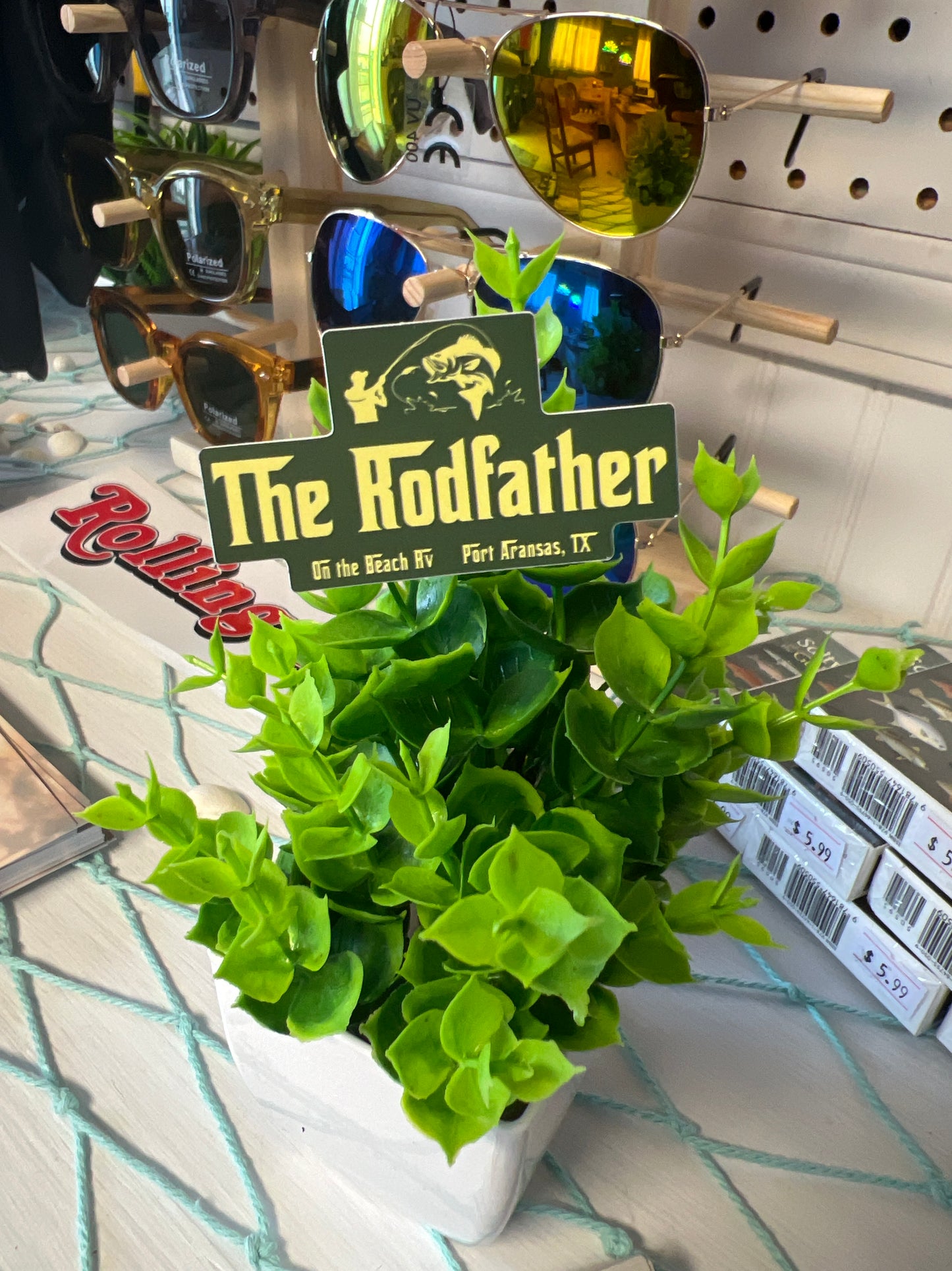 The Rodfather - On the Beach RV - Port Aransas, TX Sticker