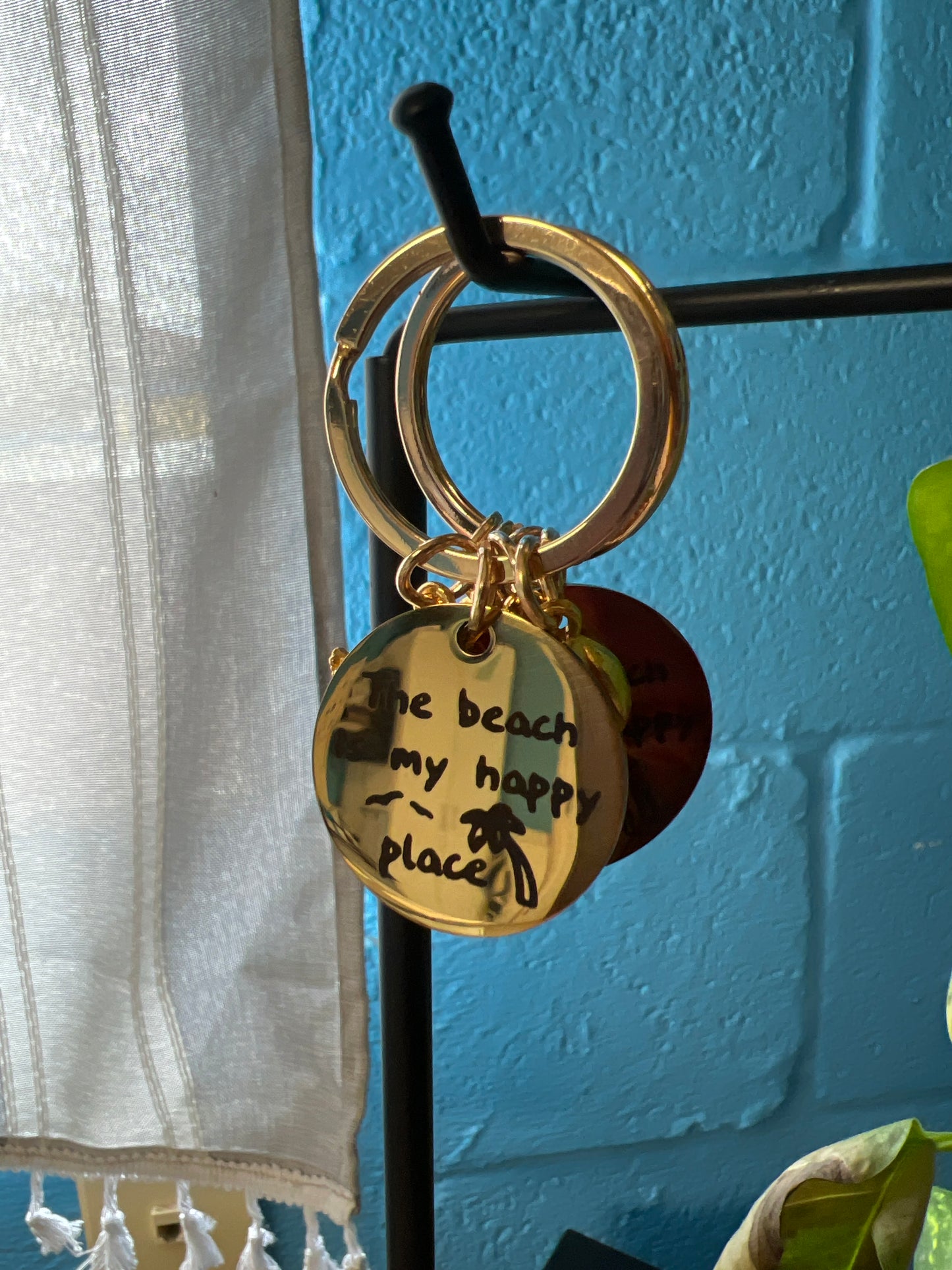 The Beach is My Happy Place Keychain