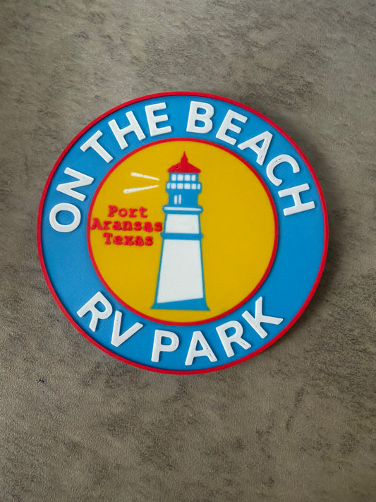 On the Beach Logo Magnet