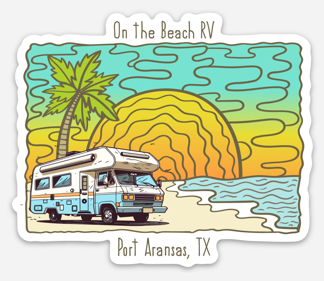 RV On the Beach - On the Beach RV - Port Aransas, TX Magnet