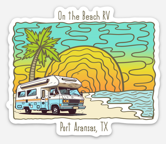 RV On the Beach - On the Beach RV - Port Aransas, TX Magnet