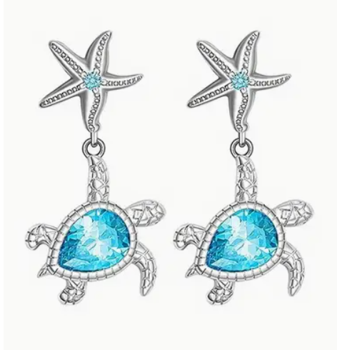 Turtle + Starfish Earrings