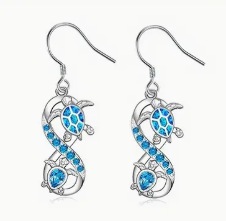 Two Turtles + Infinity Earrings